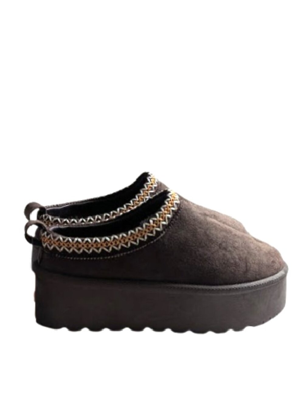Olivia & Kate Low Slung Embroidered Platform Slip-On Boots Size 6.5 NWT/NWOB